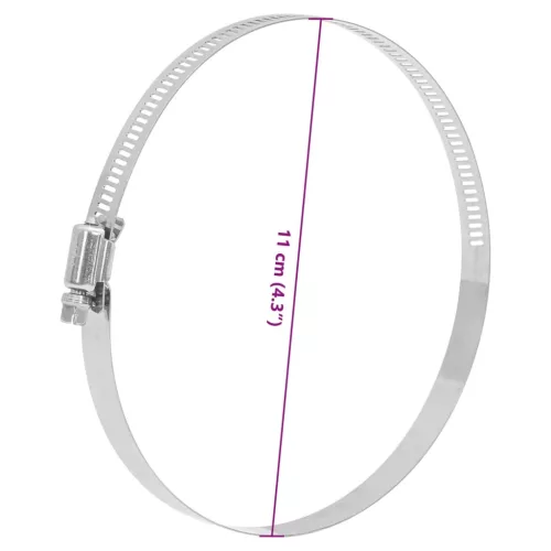  6 db 304-es rozsdamentes acél tömlőbilincs 91-110 mm