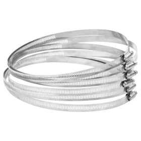  6 db 304-es rozsdamentes acél tömlőbilincs 91-165 mm