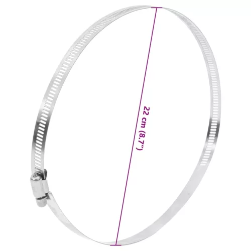  6 db 304-es rozsdamentes acél tömlőbilincs 91-220 mm