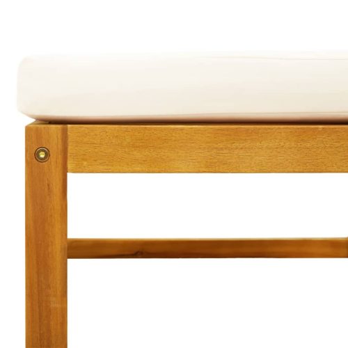  tömör akácfa kerti lábzsámoly párnával 65 x 65 x 29 cm