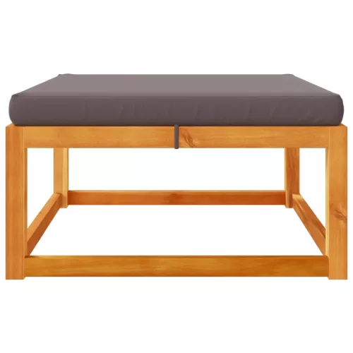  tömör akácfa kerti lábzsámoly párnával 65 x 65 x 29 cm