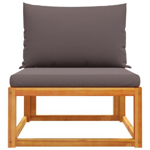  karfa nélküli kerti kanapé párnákkal, akácfából és kötélből