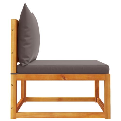  karfa nélküli kerti kanapé párnákkal, akácfából és kötélből