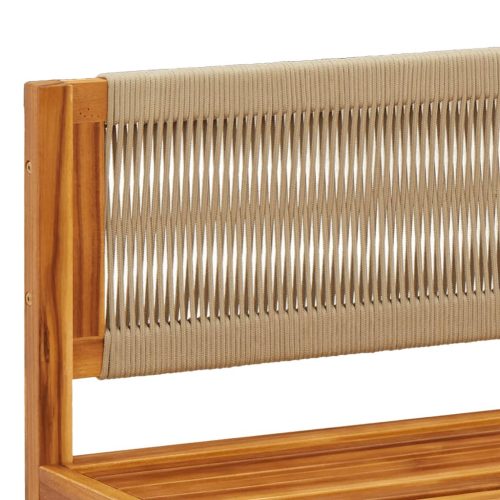  karfa nélküli kerti kanapé párnákkal, akácfából és kötélből