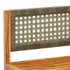  karfa nélküli kerti kanapé párnákkal, akácfa és rattan