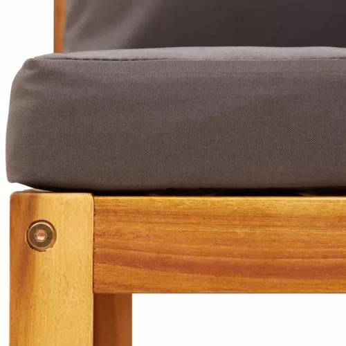  kétszemélyes akácfa és rattan kerti kanapé párnákkal