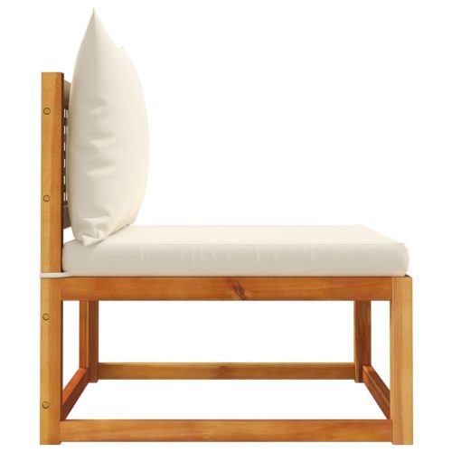  karfa nélküli kerti kanapé párnákkal, akácfa és rattan