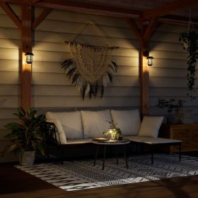  2 db fehér napelemes kültéri fali lámpás