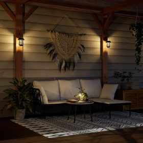  4 db fehér napelemes kültéri fali lámpás