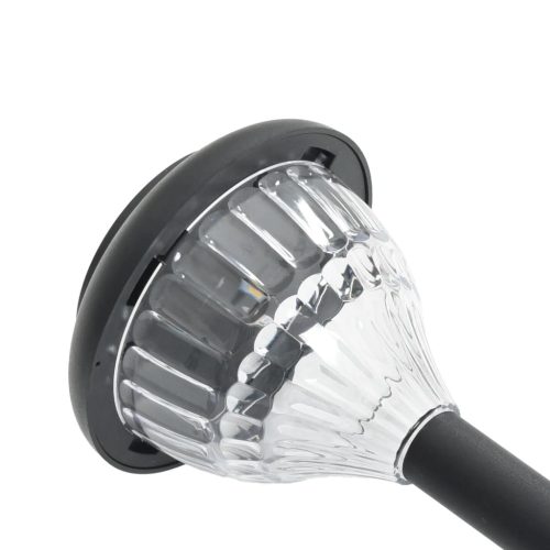  4 db meleg fehér és RGB napelemes ösvény lámpa tüskével