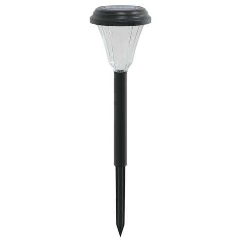  12 db fehér napelemes ösvény lámpa tüskével