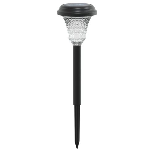  12 db fehér napelemes ösvény lámpa tüskével