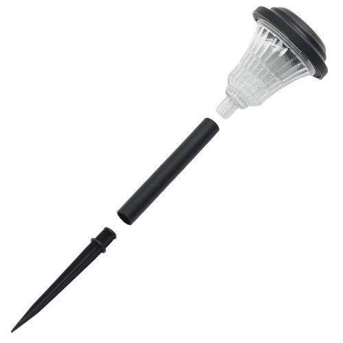  12 db fehér napelemes ösvény lámpa tüskével