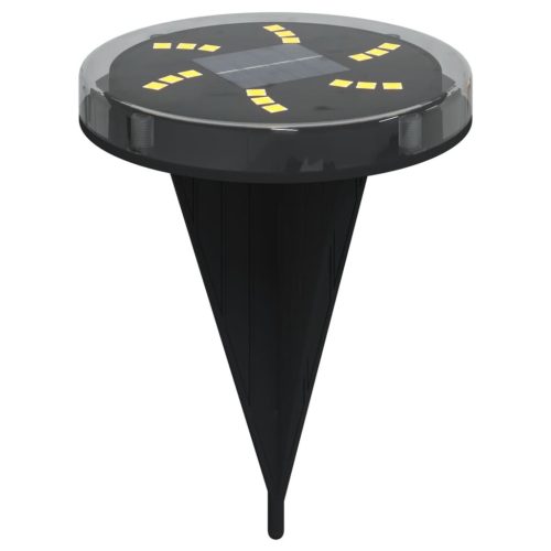  4 db meleg fehér napelemes kültéri talajlámpa tüskével