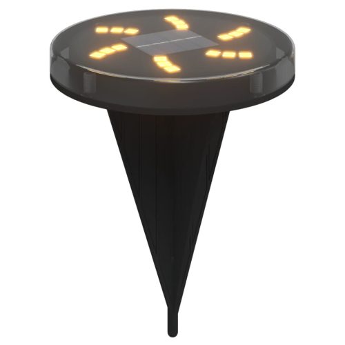  12 db meleg fehér napelemes kültéri talajlámpa tüskével