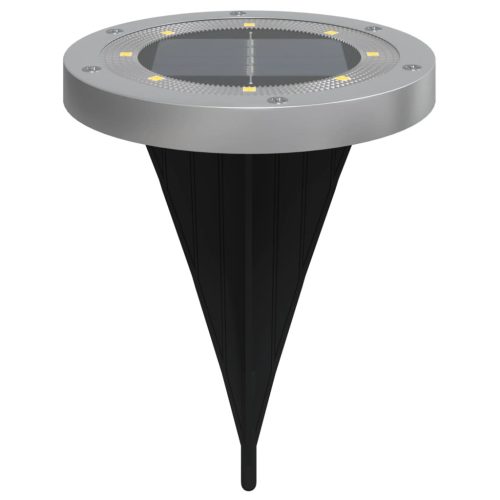  12 db meleg fehér napelemes kültéri talajlámpa tüskével