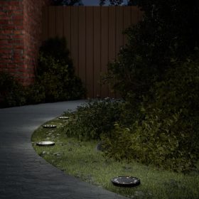    12 db meleg fehér napelemes kültéri talajlámpa tüskével