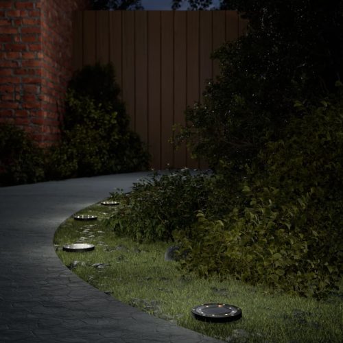  12 db meleg fehér napelemes kültéri talajlámpa tüskével