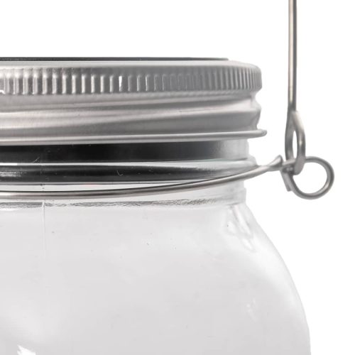  12 db meleg fehér kültéri napelemes befőttes üveg lámpa