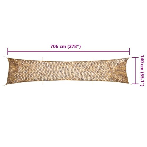  homokszínű kamuflázsháló tárolózsákkal 706x140 cm