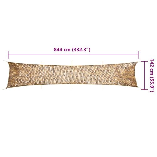  homokszínű kamuflázsháló tárolózsákkal 844x142 cm