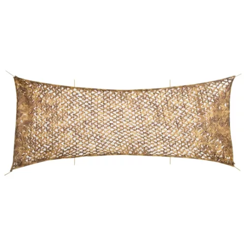  homokszínű kamuflázsháló tárolózsákkal 721x294 cm