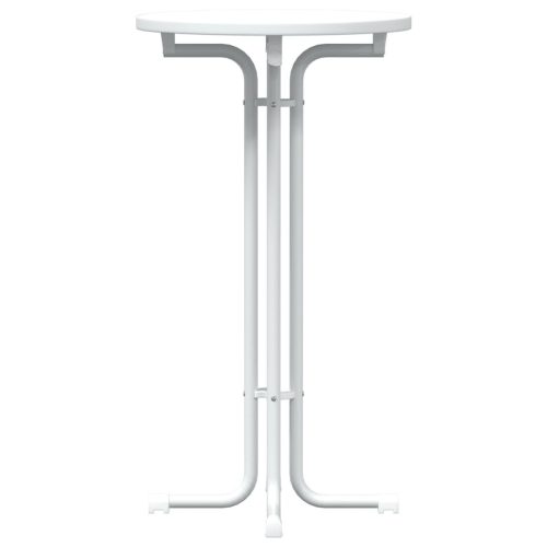  fehér étkezőasztal szerelt fa és acél Ø60x110 cm