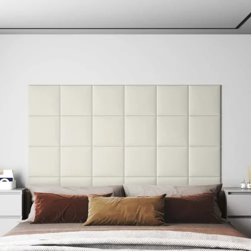  Fali Fejtámla 12 pcs Krém 30 x 30 cm Bársony