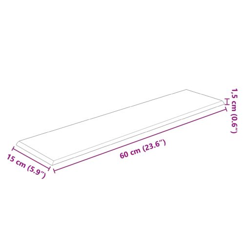  Fali Fejtámla 12 pcs Sötétszürke 60 x 15 cm Bársony