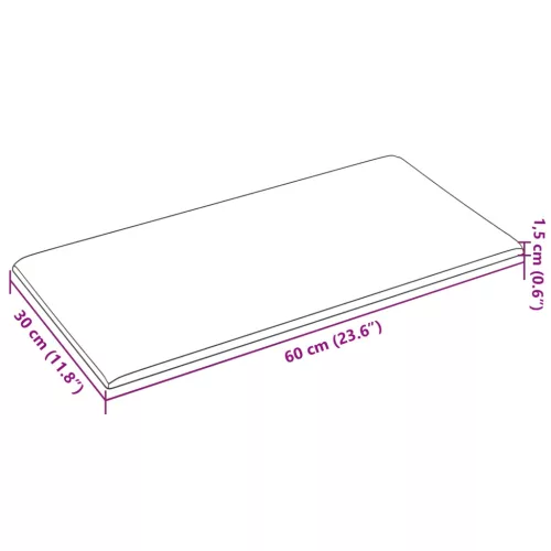  Fali Fejtámla 12 pcs Krém 60 x 30 cm szövet