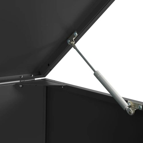  fekete acél kerekes tároló 1 szemeteskukához 69 x 79 x 117 cm