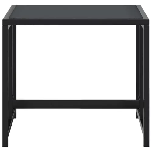  4 db fekete acél és textilén kerti ülőke