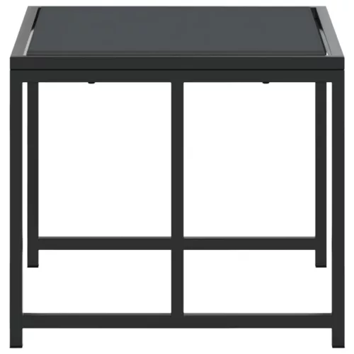  4 db fekete acél és textilén kerti ülőke