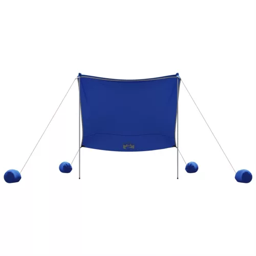  kék strandnapernyő homokrögzítőkkel 214 x 236 cm