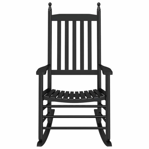  fekete tömör nyárfa hintaszék ívelt ülőfelülettel