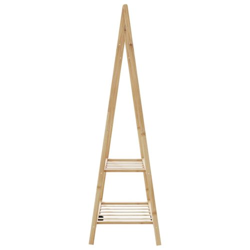  bambusz ruhaállvány polcokkal 96 x 45,5 x 150,5 cm