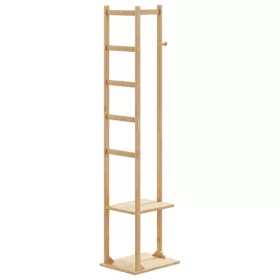    kabátállvány kampókkal és polcokkal 38,5x30x156 cm bambusz