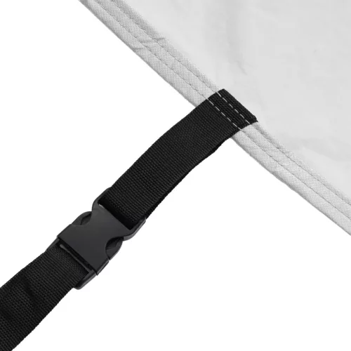  ezüstszínű teljes autóhuzat szedánhoz csatos hevederekkel XXL