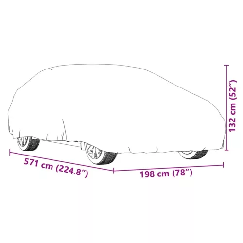  ezüstszínű teljes autóhuzat szedánhoz csatos hevederekkel XXL