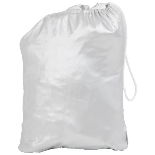  ezüstszínű fél autóhuzat kampókkal XL