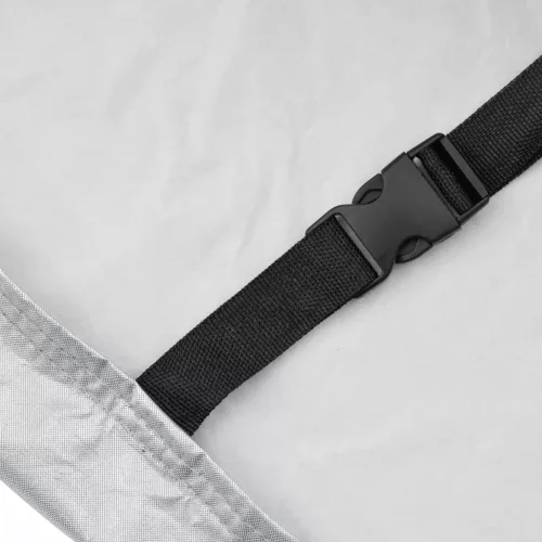  ezüstszínű PEVA teljes autóhuzat szedánra csatos pántokkal XXL