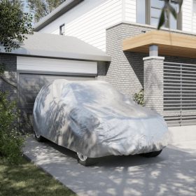    ezüstszínű PEVA teljes autóhuzat SUV-hoz csatos hevederekkel XL