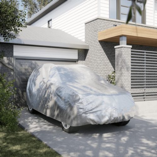  ezüstszínű PEVA teljes autóhuzat SUV-hoz csatos hevederekkel XL