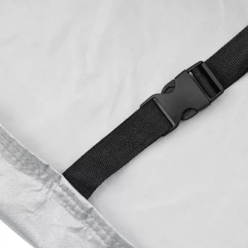  ezüstszínű PEVA fél autóhuzat kampókkal M