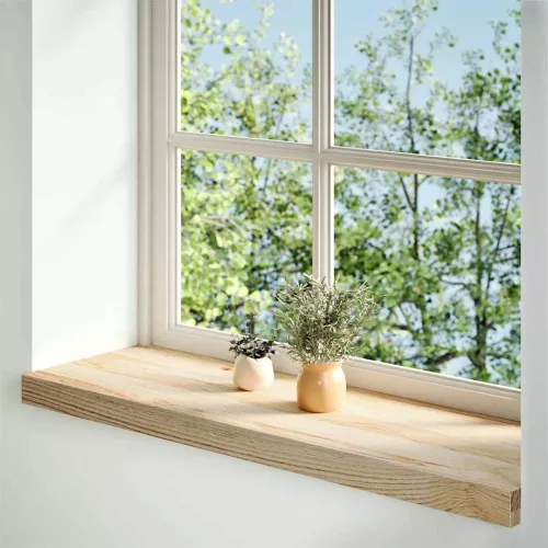  ablakpárkányok 2 db kezeletlen 70x30x2 cm tömör fa tölgyfa