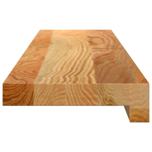  ablakpárkányok 2 db világosbarna 80x15x2 cm tömör fa tölgyfa