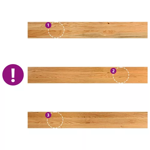  ablakpárkányok 2 db világosbarna 110x15x2 cm tömör fa tölgyfa