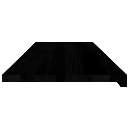  ablakpárkányok 2 db sötétbarna 120x40x2 cm tömör fa tölgyfa