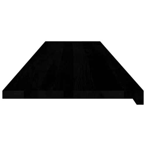  ablakpárkányok 2 db sötétbarna 160x40x2 cm tömör fa tölgyfa