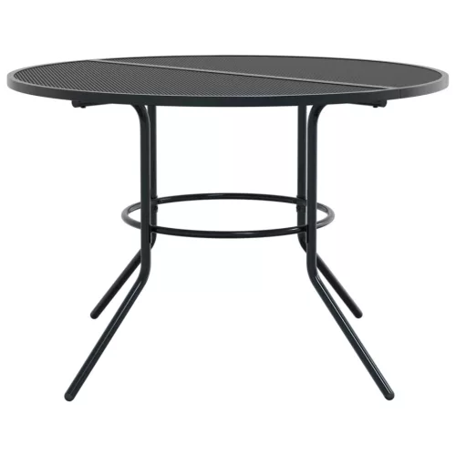  antracit porszórt acél kerek teraszasztal Ø110x72,5 cm